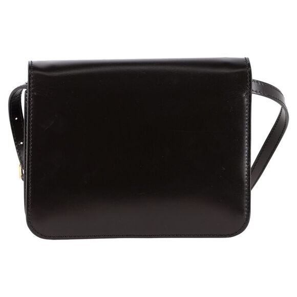 Burberry Medium TB Logo Flap Shoulder Bag in Black Leather - Picture 3 of 7